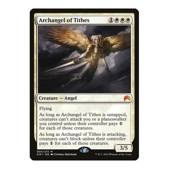 Archangel of Tithes Magic Origins (ORI) - (#4, Mythic Rare) (, Moderately Played)
