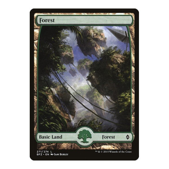 Forest 271 Full Art Battle for Zendikar (BFZ) - (, Moderately Played)