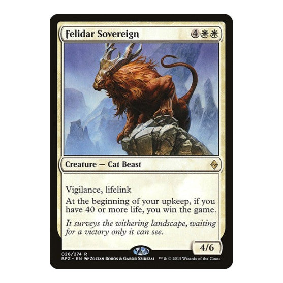 Felidar Sovereign Battle for Zendikar (BFZ) - (, Moderately Played)