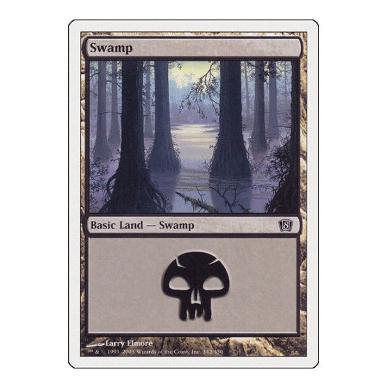 Swamp 342 8th Edition (8ED) - (, Heavily Played)