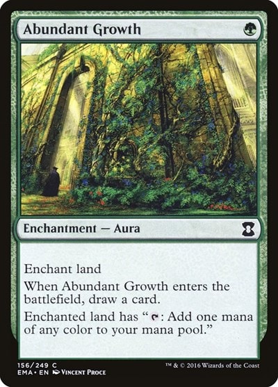 Abundant Growth Eternal Masters (EMA) - (#156, Common) (, Lightly Played)