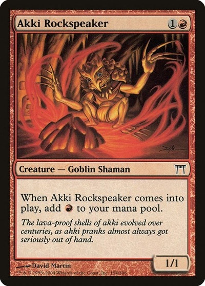 Akki Rockspeaker Champions of Kamigawa (CHK) - (#154, Common) (, Moderately Played)