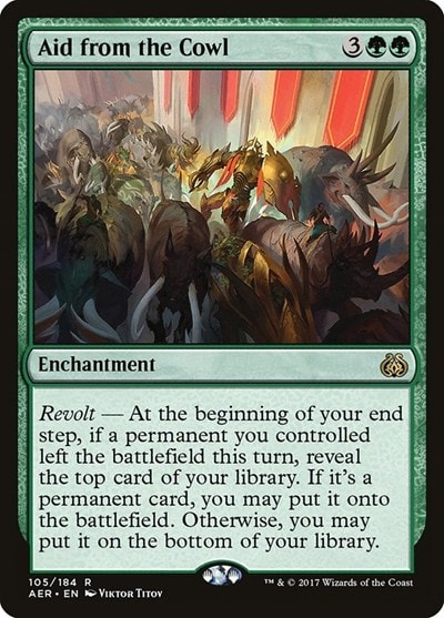 Aid from the Cowl Aether Revolt (AER) - (#105, Rare) (, Lightly Played)