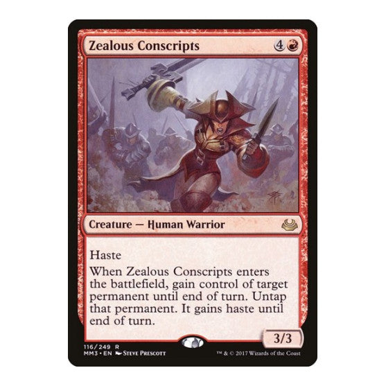 Zealous Conscripts Modern Masters 2017 (MM3) - (Foil, Lightly Played)