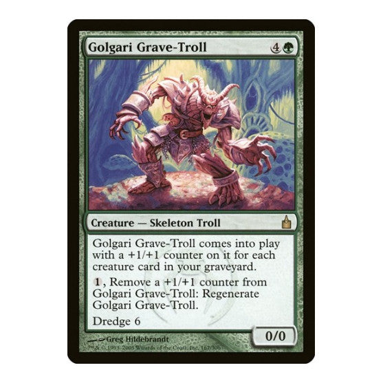 Golgari Grave Troll Ravnica: City of Guilds (RAV) - (, Heavily Played)