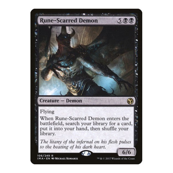 Rune Scarred Demon Iconic Masters (IMA) - (#106, Rare) (, Lightly Played)