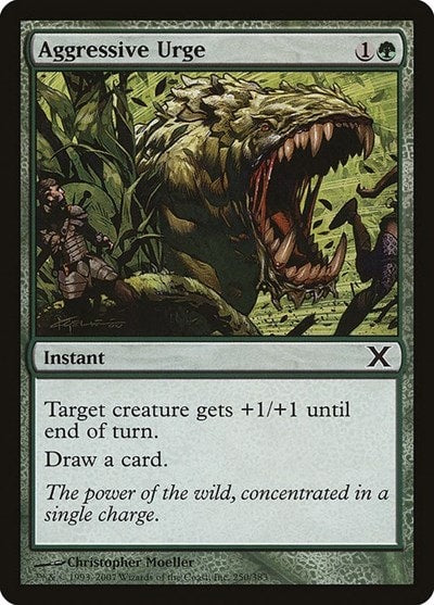 Aggressive Urge 10th Edition (10E) - (#250, Common) (, Moderately Played)