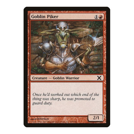 Goblin Piker 10th Edition (10E) - (, Moderately Played)