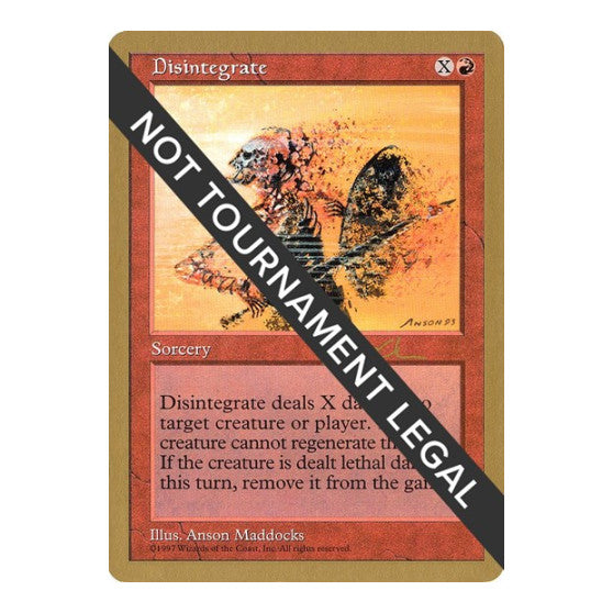 Disintegrate 1997 Paul McCabe 5ED World Championship Decks (WCD) - (, Moderately Played)