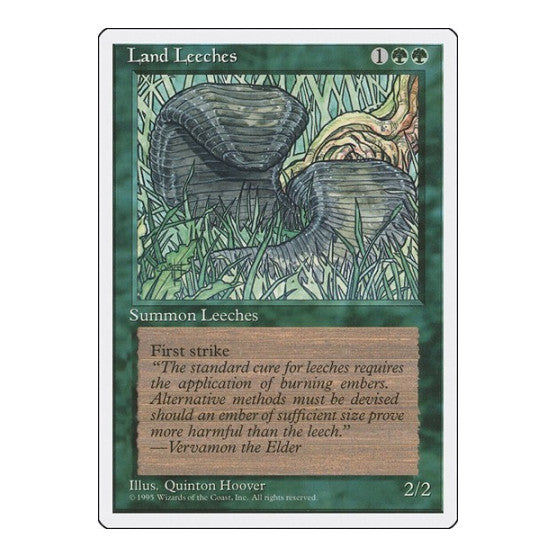 Land Leeches Fourth Edition (4ED) - (, Moderately Played)