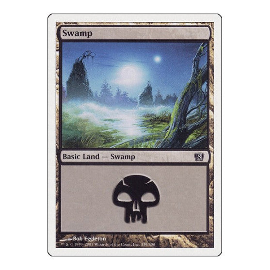 Swamp 339 8th Edition (8ED) - (, Heavily Played)
