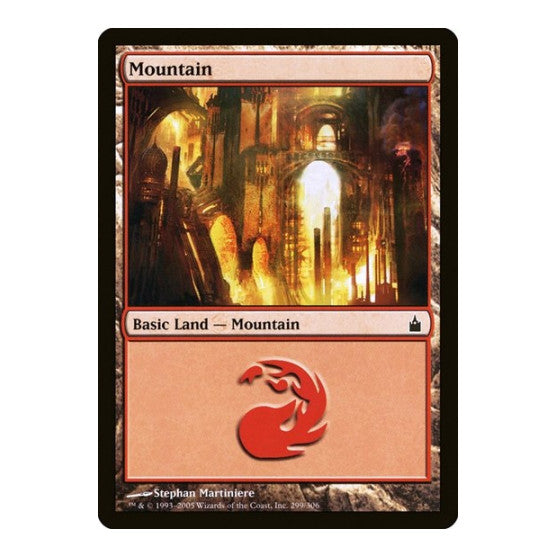 Mountain 299 Ravnica: City of Guilds (RAV) - (Foil, Moderately Played)