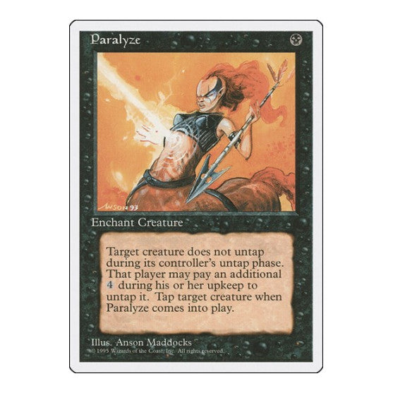 Paralyze Fourth Edition (4ED) - (, Heavily Played)