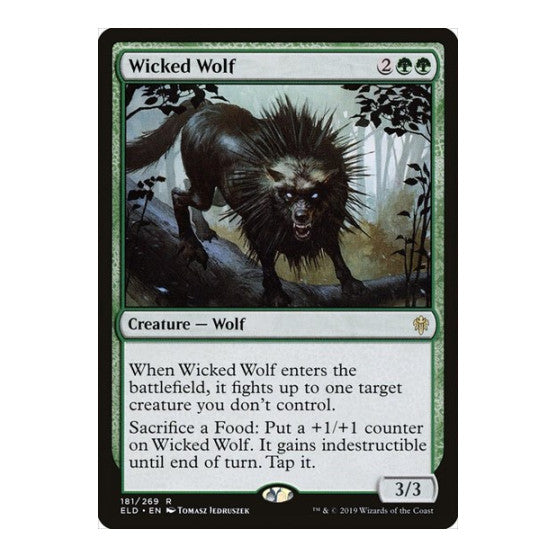 Wicked Wolf Throne of Eldraine (ELD) - (, Lightly Played)