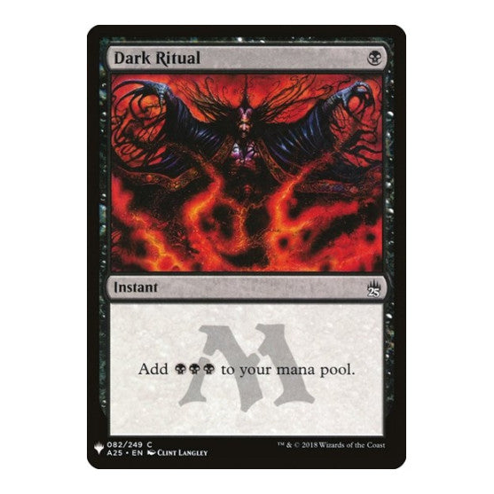 Dark Ritual (A25) The List Reprints (LIST) - (#82, Common) (, Lightly Played)