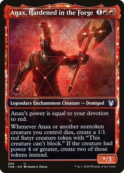 Anax, Hardened in the Forge (Showcase) Theros Beyond Death (THB) - (#264, Uncommon) (Foil, Moderately Played)