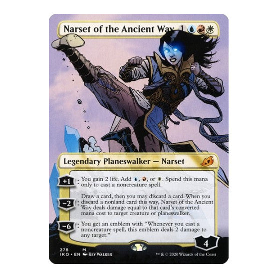 Narset of the Ancient Way Borderless Ikoria: Lair of Behemoths (IKO) - (Foil, Moderately Played)