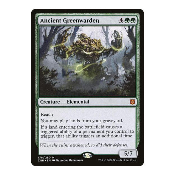Ancient Greenwarden Zendikar Rising (ZNR) - (Foil, Lightly Played)