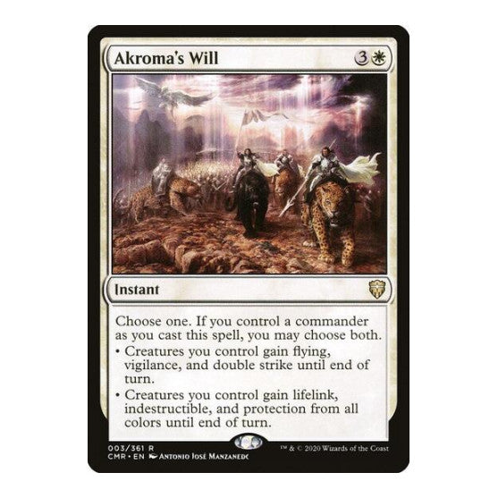 Akromas Will Commander Legends (CMR) - (#3, Rare) (, Lightly Played)