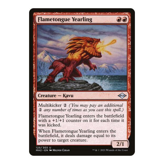 Flametongue Yearling Modern Horizons 2 (MH2) - (, Near Mint)