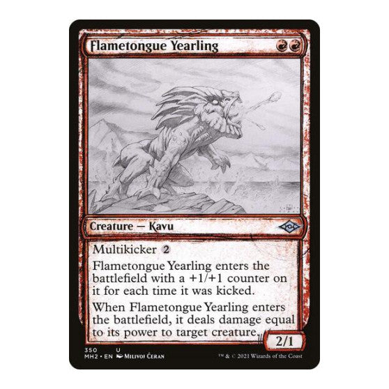Flametongue Yearling Showcase Modern Horizons 2 (MH2) - (, Near Mint)
