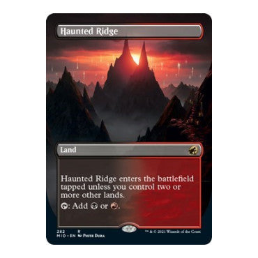 Haunted Ridge Borderless Innistrad: Midnight Hunt (MID) - (#282, Rare) (, Lightly Played)