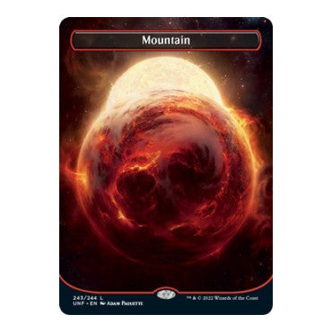 Mountain 243 Borderless Unfinity (UNF) - (#243, Land) (Foil, Near Mint)
