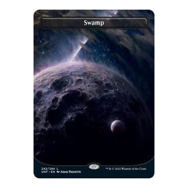Swamp 242 Borderless Unfinity (UNF) - (#242, Land) (Foil, Near Mint)