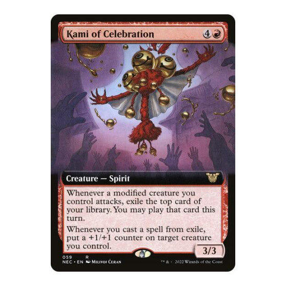 Kami of Celebration Extended Art Commander: Kamigawa: Neon Dynasty (NEC) - (#59, Rare) (, Near Mint)