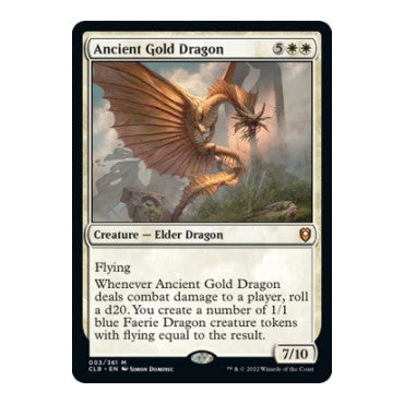 Ancient Gold Dragon Commander Legends: Battle for Baldur's Gate (CLB) - (#3, Mythic Rare) (, Lightly Played)