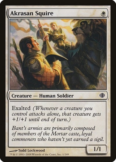 Akrasan Squire Shards of Alara (ALA) - (#1, Common) (, Moderately Played)