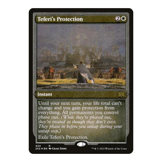 Teferis Protection Foil Etched Double Masters 2022 (2X2) - (#424, Rare) (Foil, Near Mint)