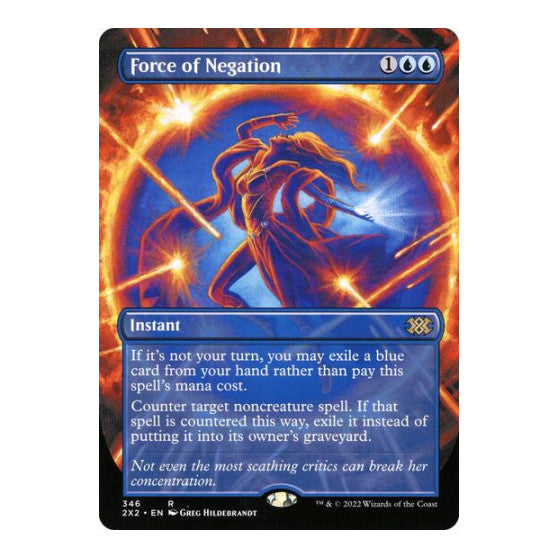 Force of Negation Borderless Double Masters 2022 (2X2) - (#346, Rare) (Foil, Lightly Played)
