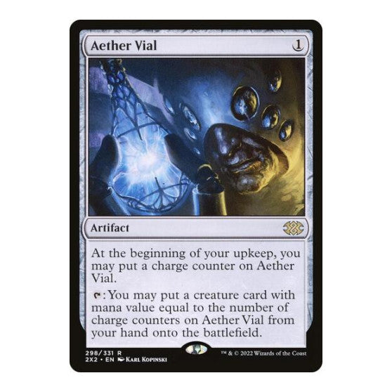Aether Vial Double Masters 2022 (2X2) - (#298, Rare) (, Near Mint)