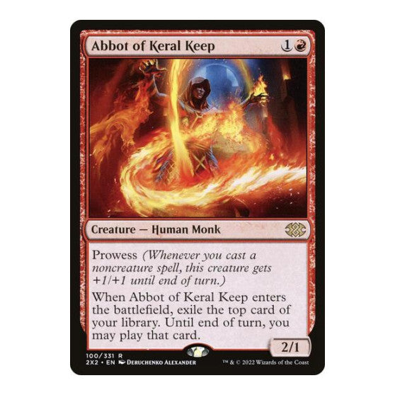 Abbot of Keral Keep Double Masters 2022 (2X2) - (, Moderately Played)