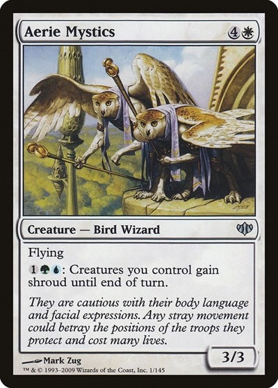 Aerie Mystics Conflux (CON) - (#1, Uncommon) (Foil, Moderately Played)