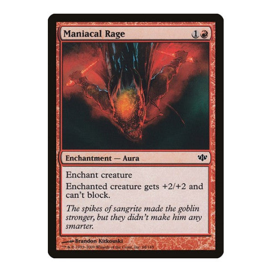 Maniacal Rage Conflux (CON) - (Foil, Moderately Played)