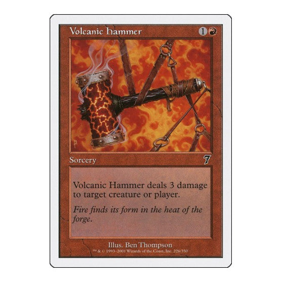 Volcanic Hammer 7th Edition (7ED) - (, Heavily Played)