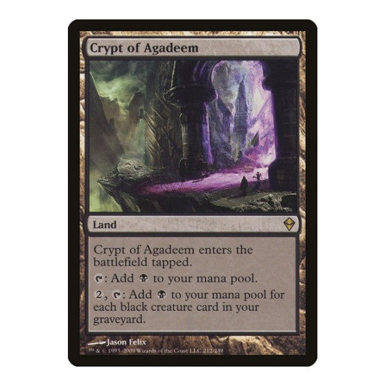 Crypt of Agadeem Zendikar (ZEN) - (, Moderately Played)