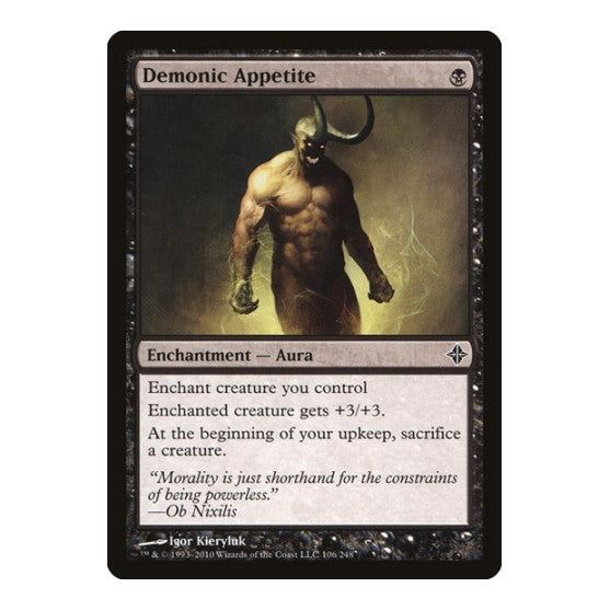 Demonic Appetite Rise of the Eldrazi (ROE) - (, Moderately Played)