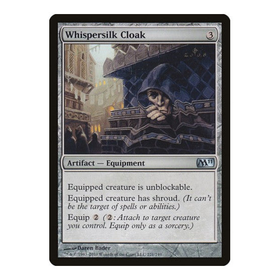 Whispersilk Cloak Magic 2011 (M11) (M11) - (, Moderately Played)