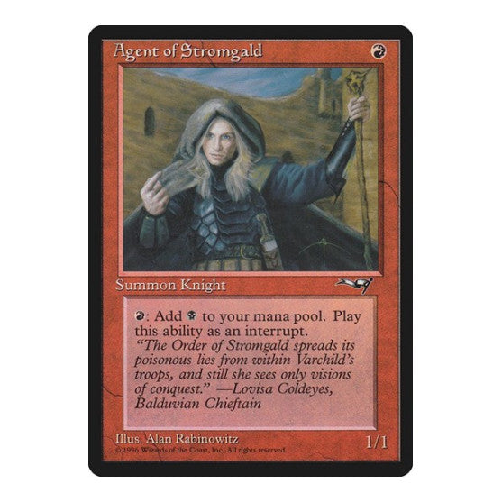 Agent of Stromgald Woman Holding Staff Alliances (ALL) - (, Moderately Played)