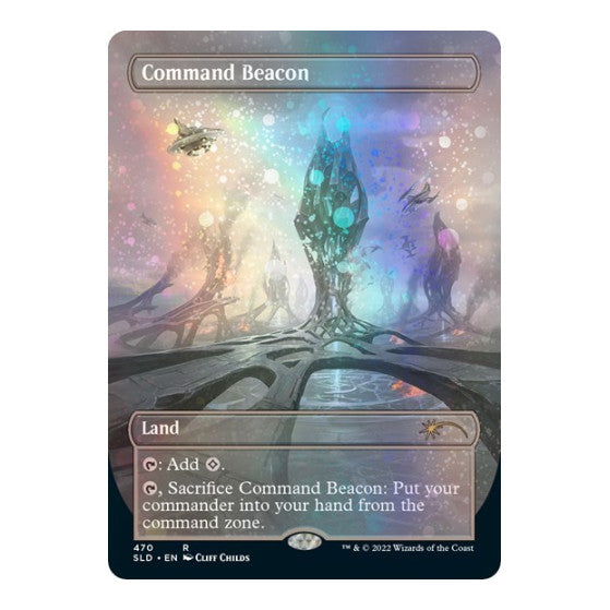 Command Beacon (Borderless) (Galaxy Foil) Secret Lair Drop Series (SLD) - (#470, Rare) (Foil, Near Mint)