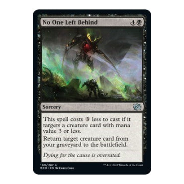 No One Left Behind The Brothers' War (BRO) - (, Near Mint)
