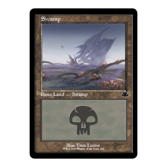 Swamp 406 Retro Frame Dominaria Remastered (DMR) - (, Near Mint)