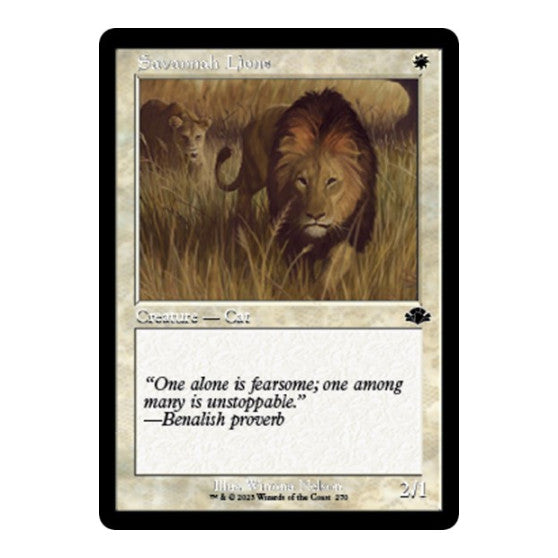 Savannah Lions Retro Frame Dominaria Remastered (DMR) - (, Near Mint)