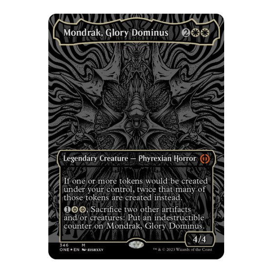 Mondrak Glory Dominus Oil Slick Raised Foil Phyrexia: All Will Be One (ONE) - (#346, Mythic Rare) (Foil, Near Mint)