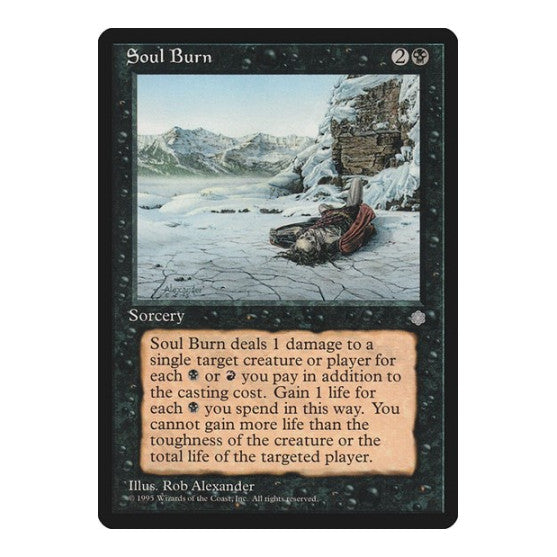 Soul Burn Ice Age (ICE) - (, Moderately Played)