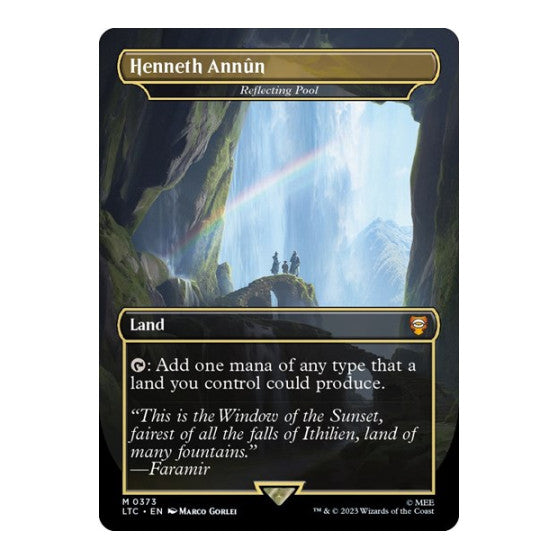 Henneth Annun Reflecting Pool Borderless Commander: The Lord of the Rings: Tales of Middle-earth (LTC) - (#373, Mythic Rare) (Foil, Lightly Played)