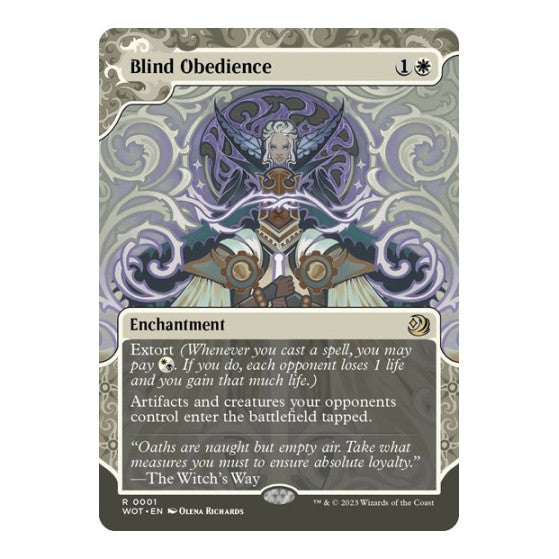 Blind Obedience Wilds of Eldraine: Enchanting Tales (WOT) - (#1, Rare) (Foil, Near Mint)